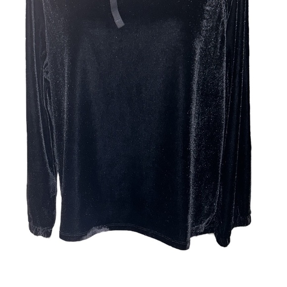 NWT Anthropologie Dylan Black Velvet Raglan Sleeve Pullover Top - S - Picture 5 of 15